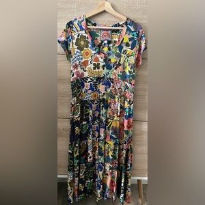 Johnny Was Dress Sz. S Pretty Fabric